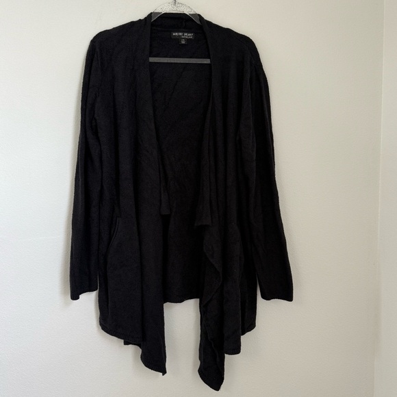 Barefoot Dreams CozyChic Lite Island Wrap Open Front Cardigan Black Size L/XL - Picture 4 of 11